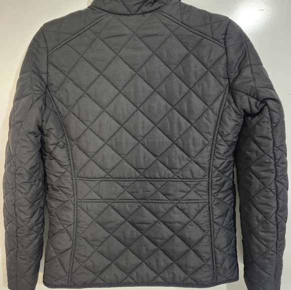 JCrew Black Quilted Jacket with Gold Accents, Size XS - Picture 7 of 11